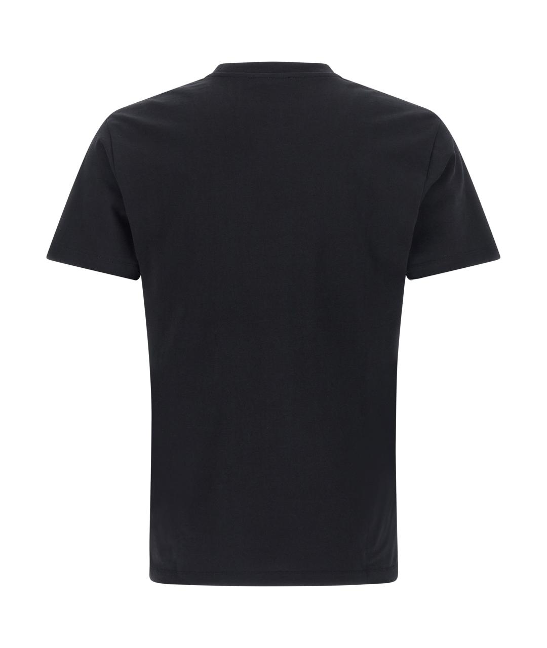 VERSACE Черная хлопковая футболка, фото 2