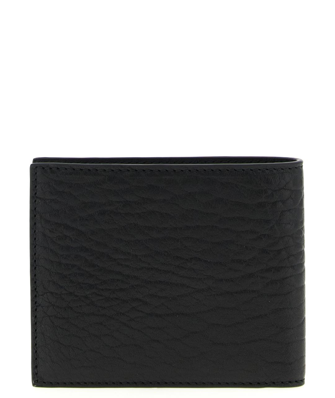 FERRAGAMO Черный кожаный кошелек, фото 2