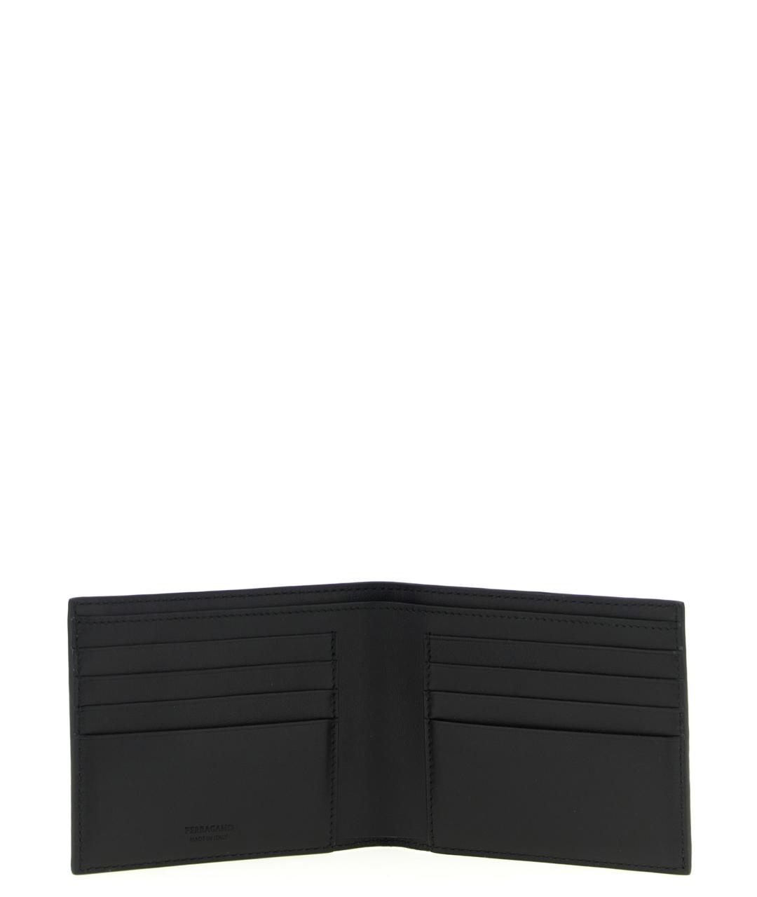 FERRAGAMO Черный кожаный кошелек, фото 3