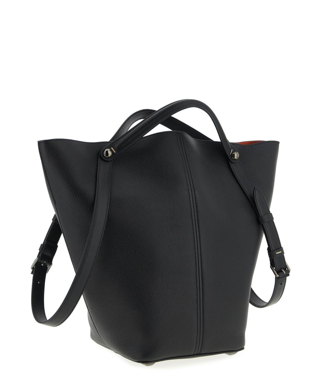 MAISON MARGIELA Черная кожаная сумка тоут, фото 2