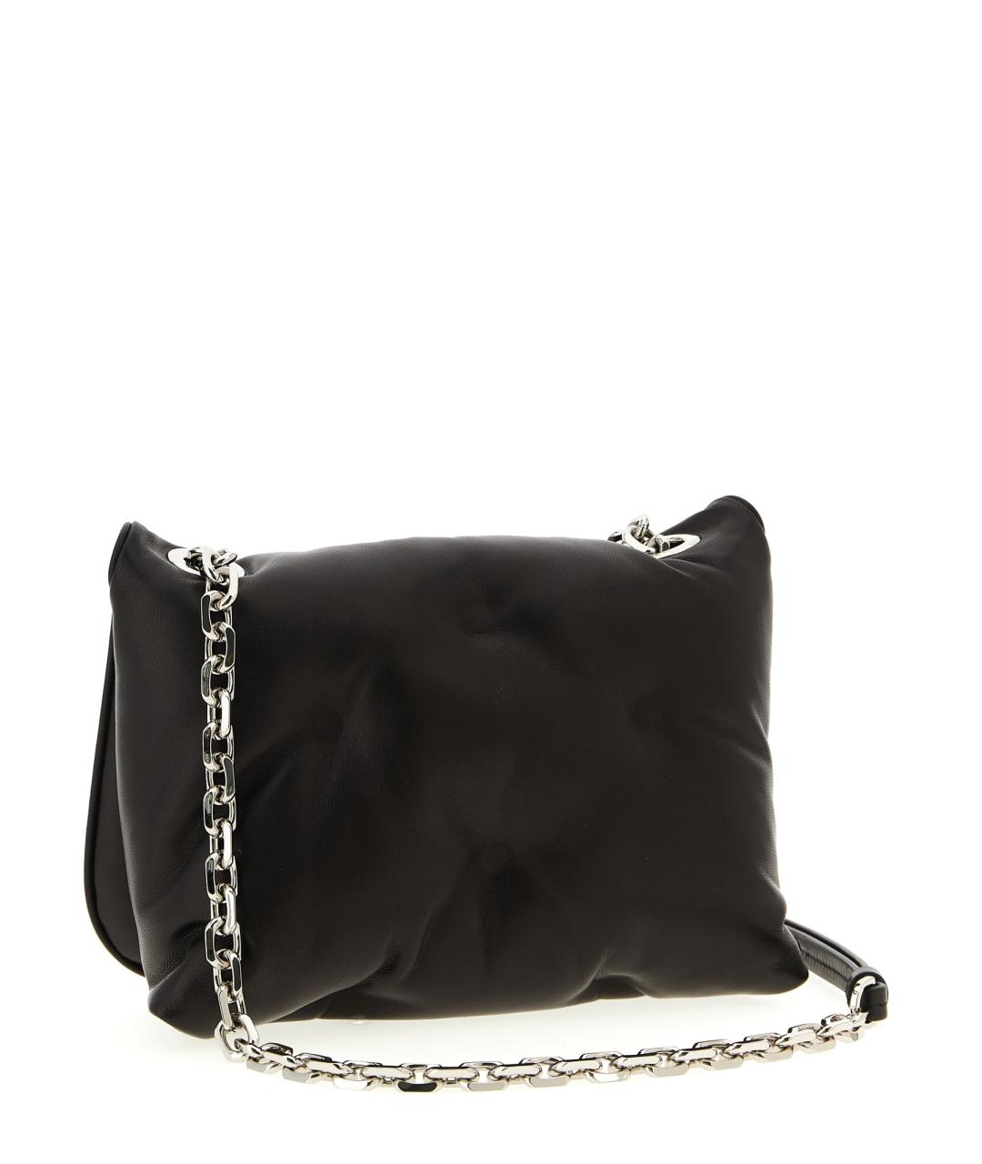 MAISON MARGIELA Черная кожаная сумка через плечо, фото 2