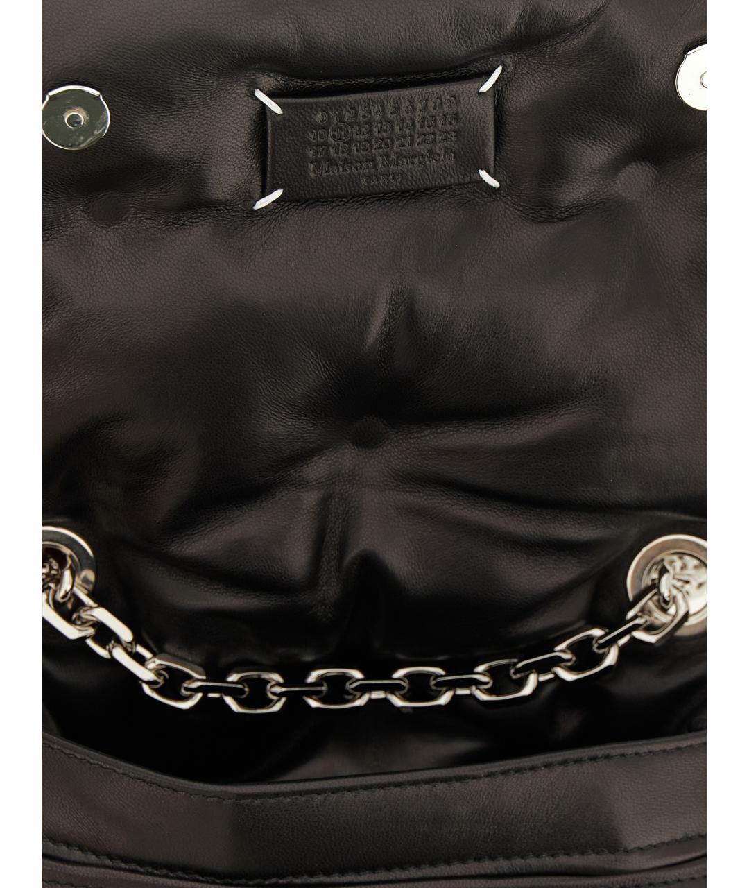 MAISON MARGIELA Черная кожаная сумка через плечо, фото 4