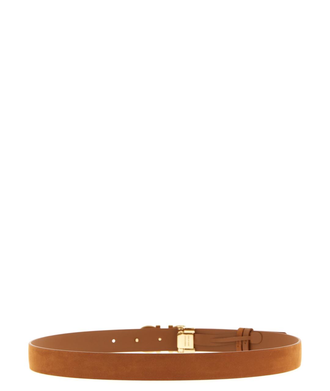 FERRAGAMO Коричневый кожаный ремень, фото 3