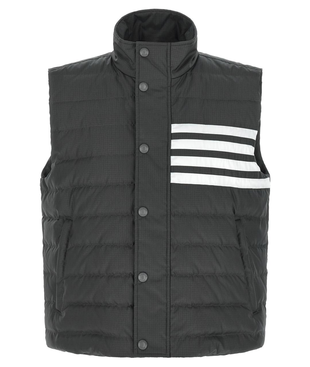 THOM BROWNE Серый полиамидовый жилет, фото 1