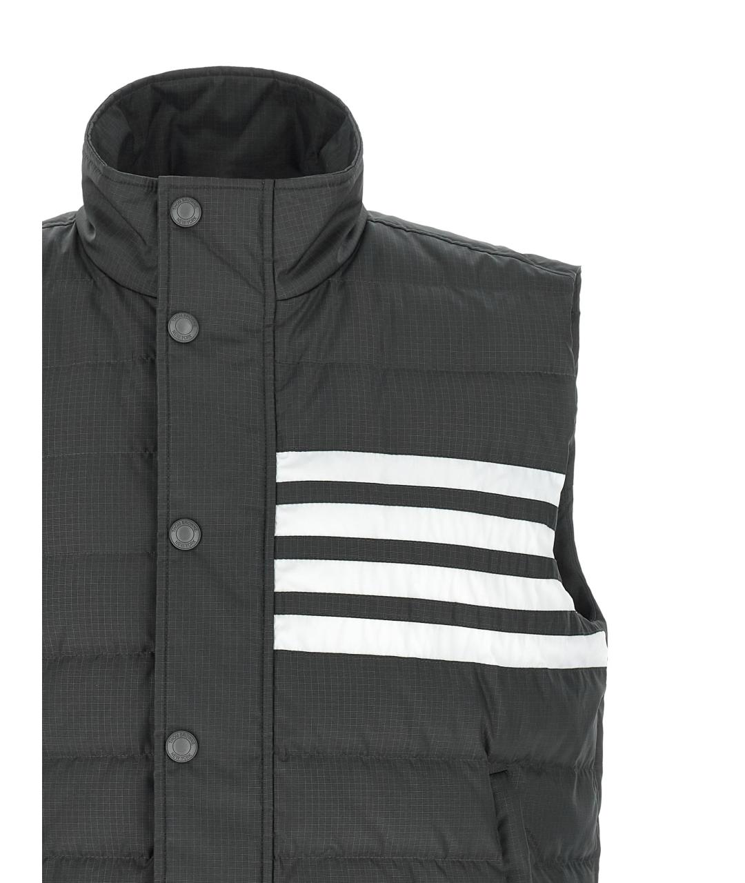 THOM BROWNE Серый полиамидовый жилет, фото 3