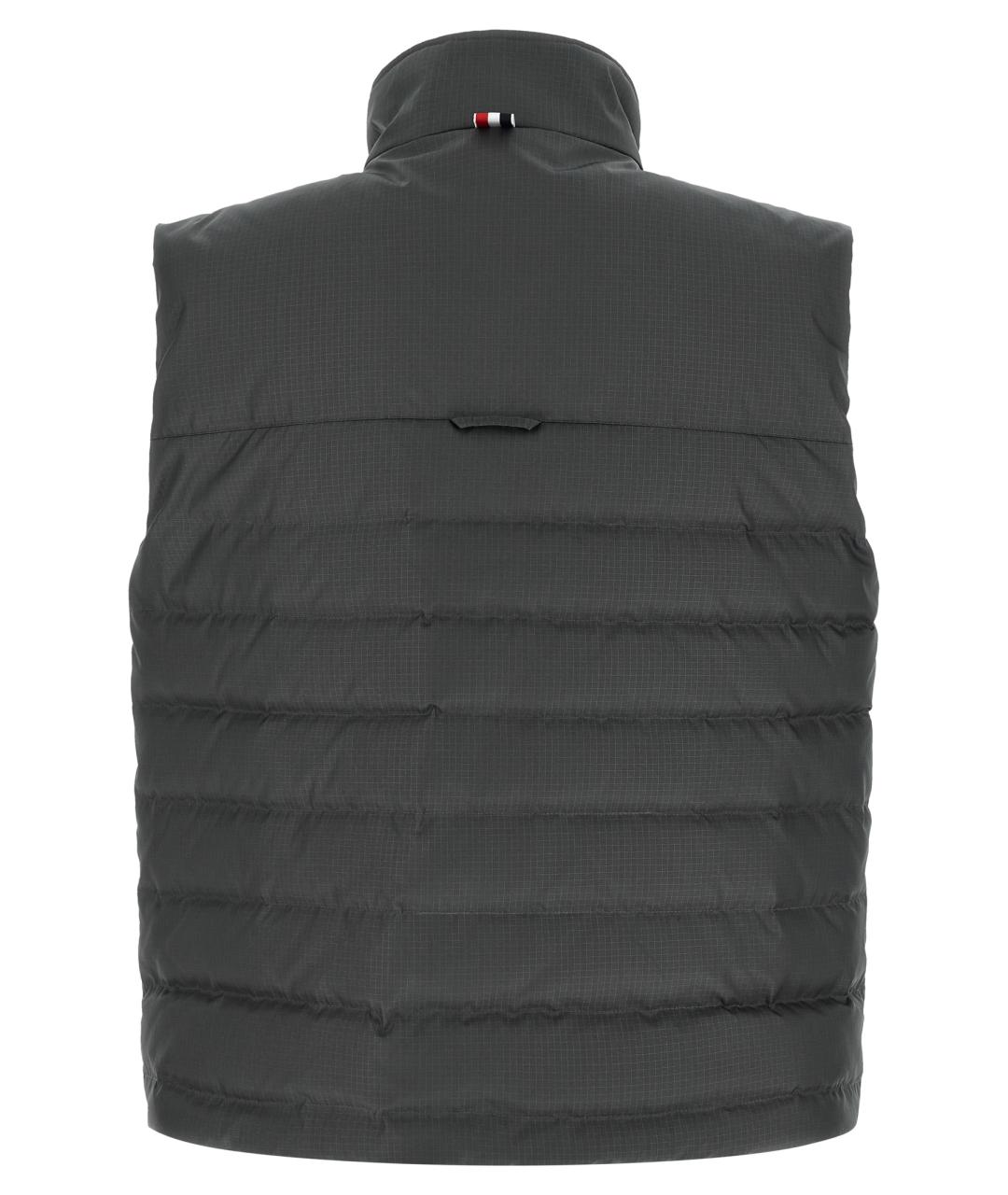THOM BROWNE Серый полиамидовый жилет, фото 2