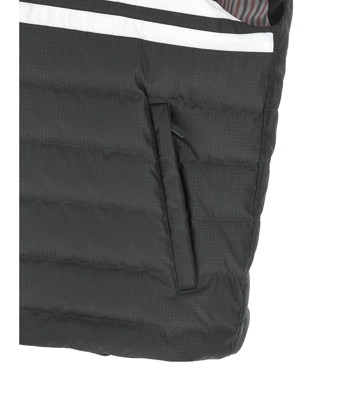 THOM BROWNE Серый полиамидовый жилет, фото 4