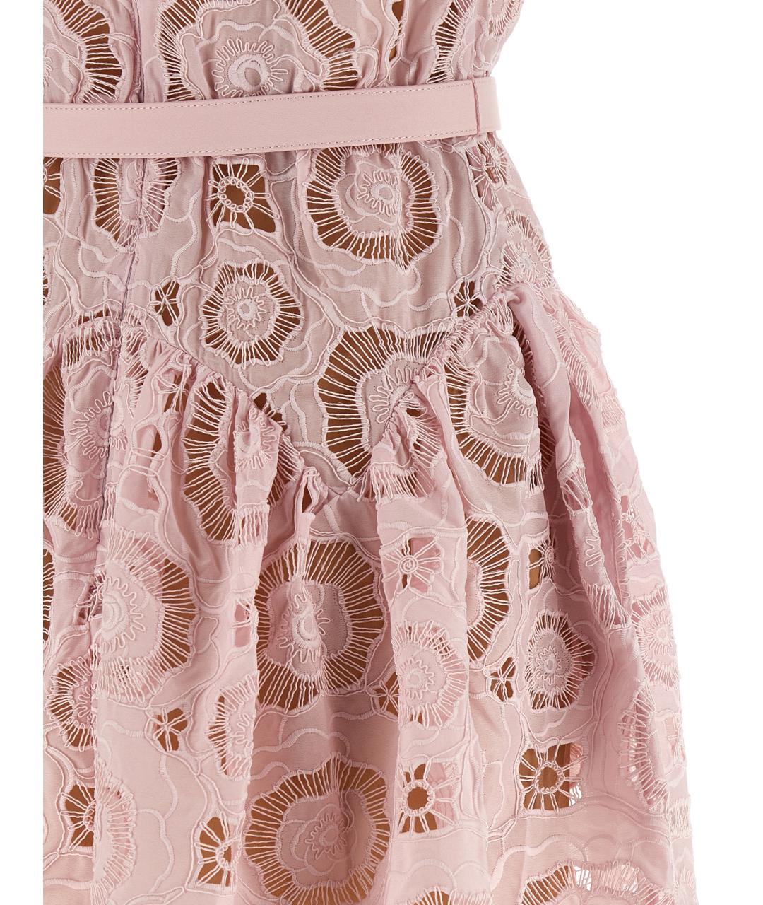 SELF-PORTRAIT Розовое повседневное платье, фото 4