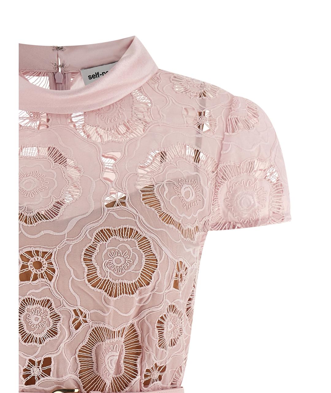 SELF-PORTRAIT Розовое повседневное платье, фото 3