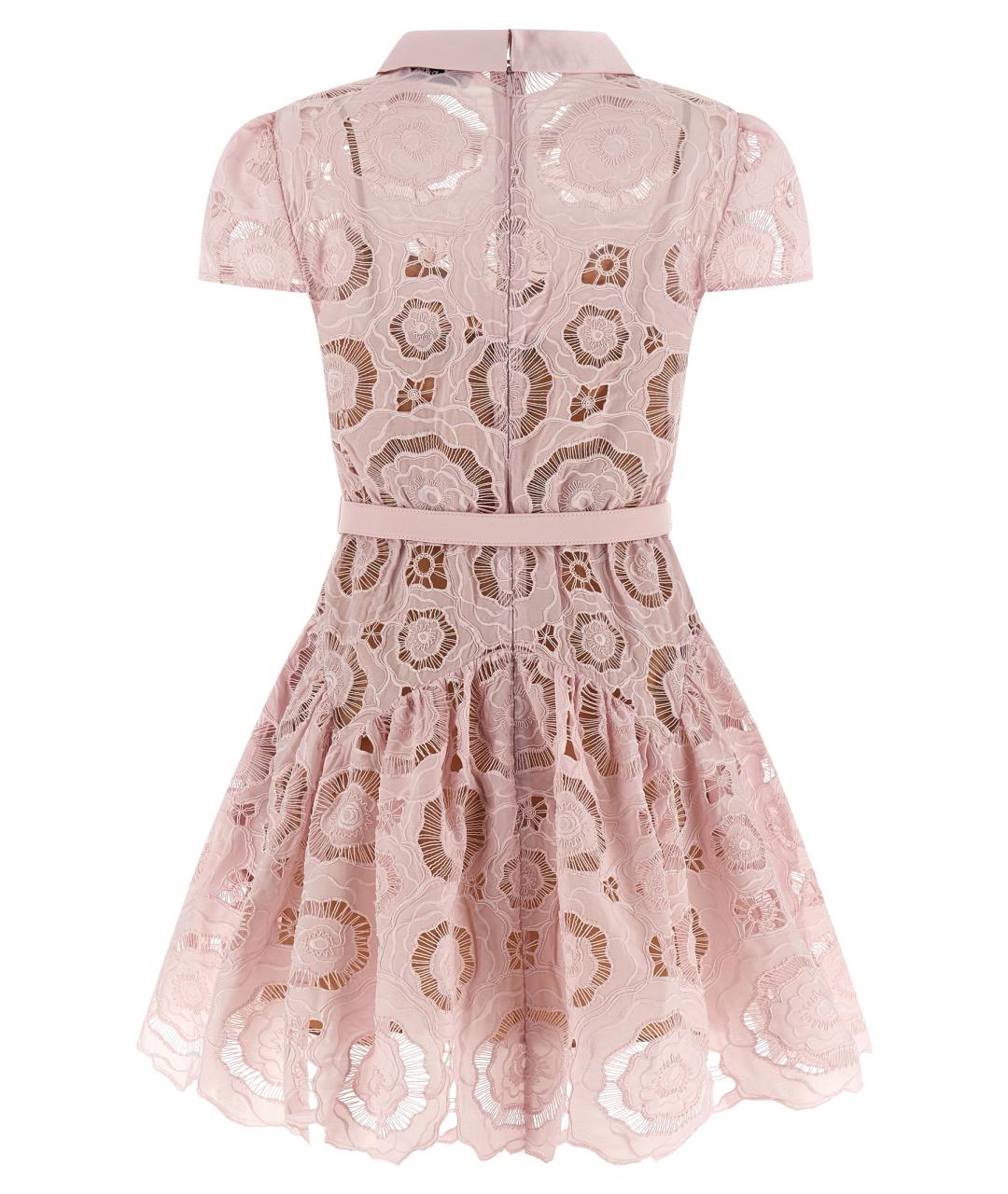 SELF-PORTRAIT Розовое повседневное платье, фото 2