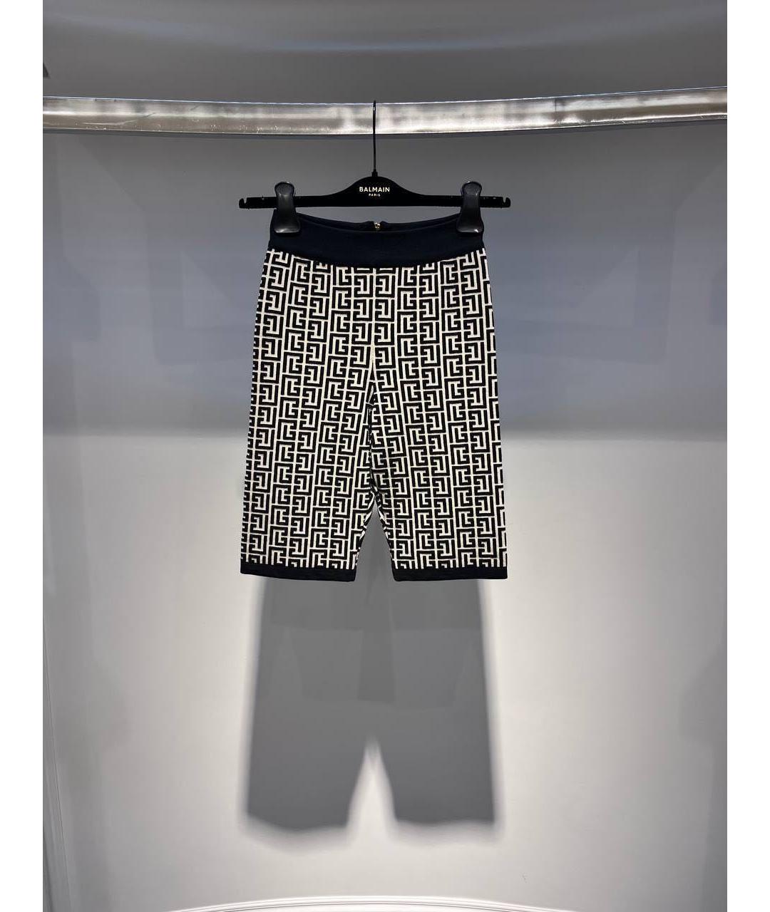 BALMAIN Черные вискозные леггинсы и велосипедки, фото 3