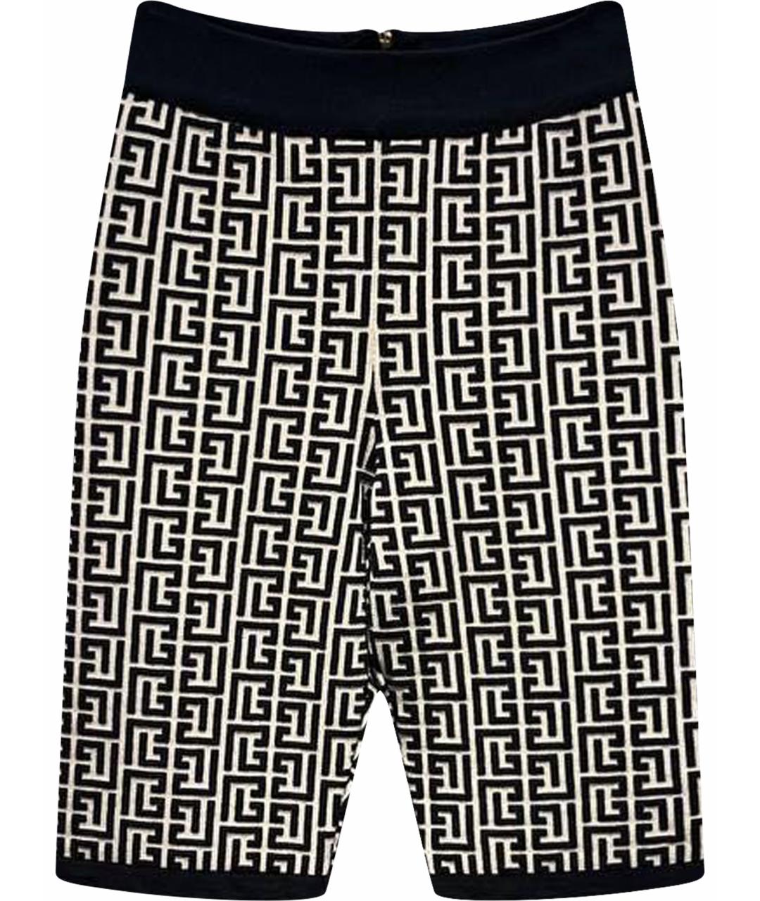 BALMAIN Черные вискозные леггинсы и велосипедки, фото 1