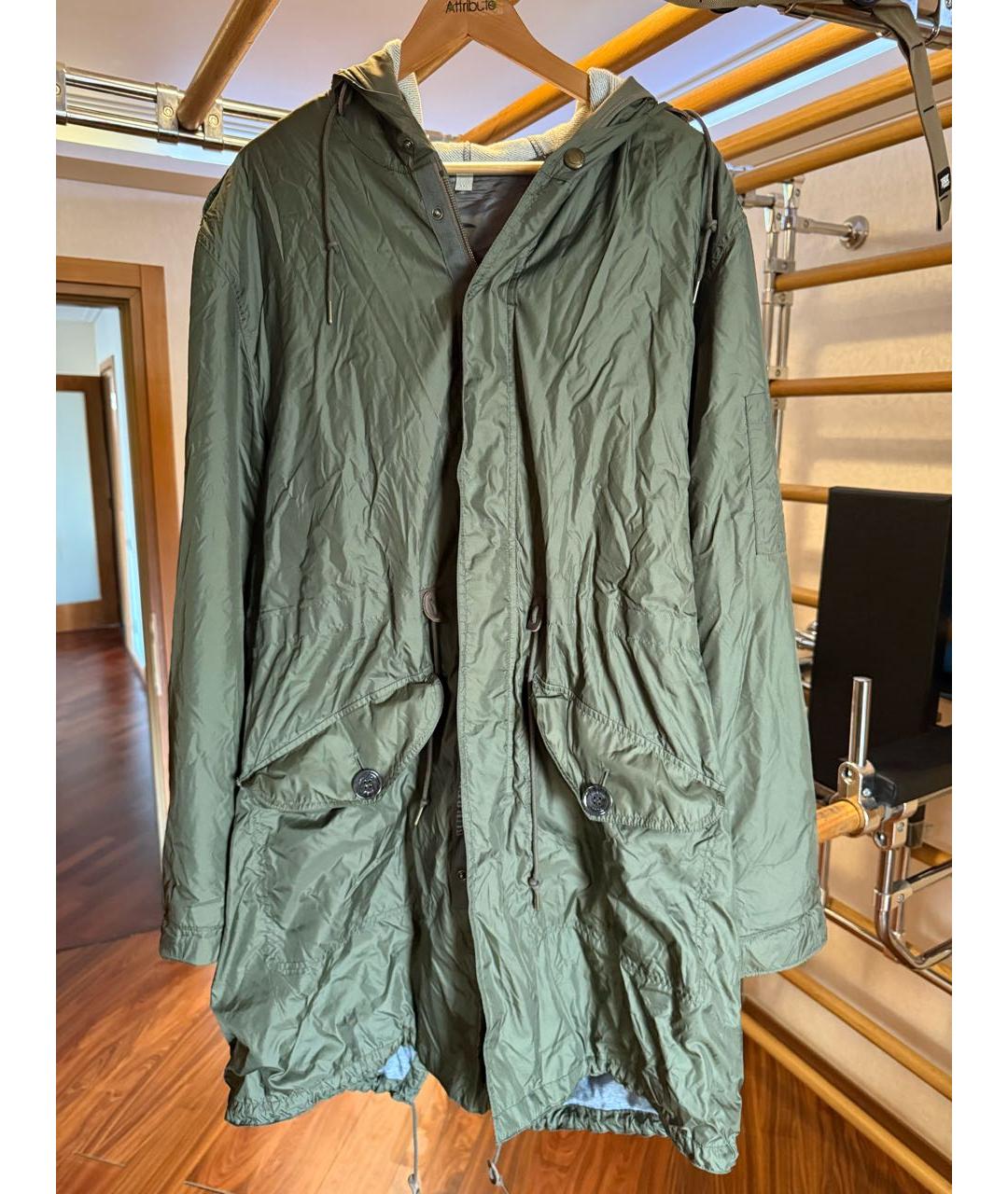 BURBERRY Хаки полиамидовый тренч / плащ, фото 9