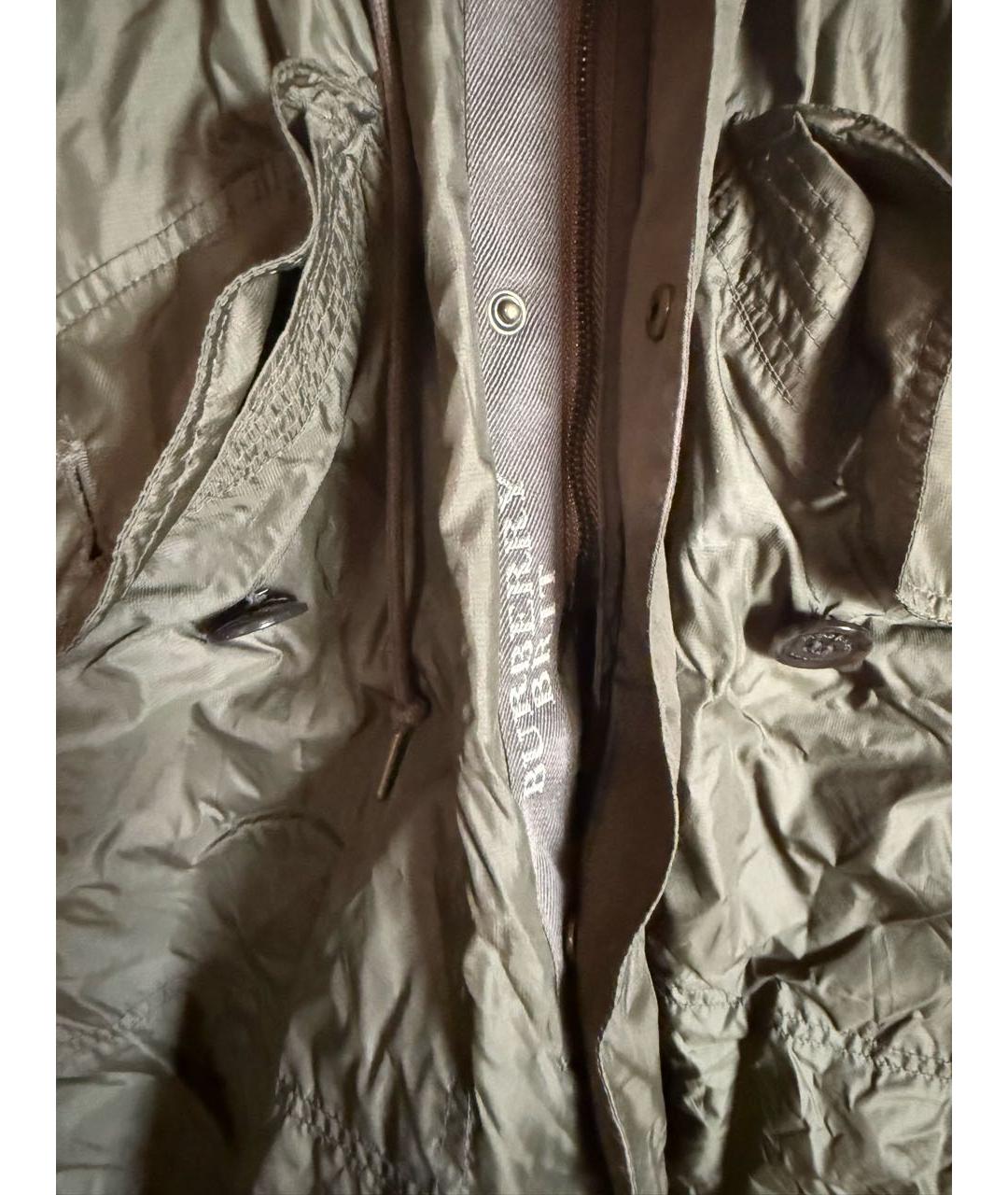 BURBERRY Хаки полиамидовый тренч / плащ, фото 4