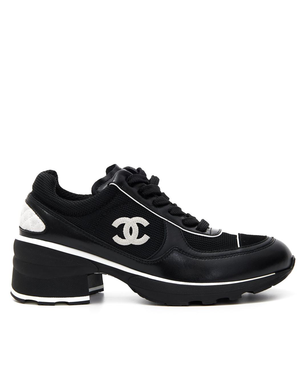 CHANEL Черные текстильные кроссовки, фото 8