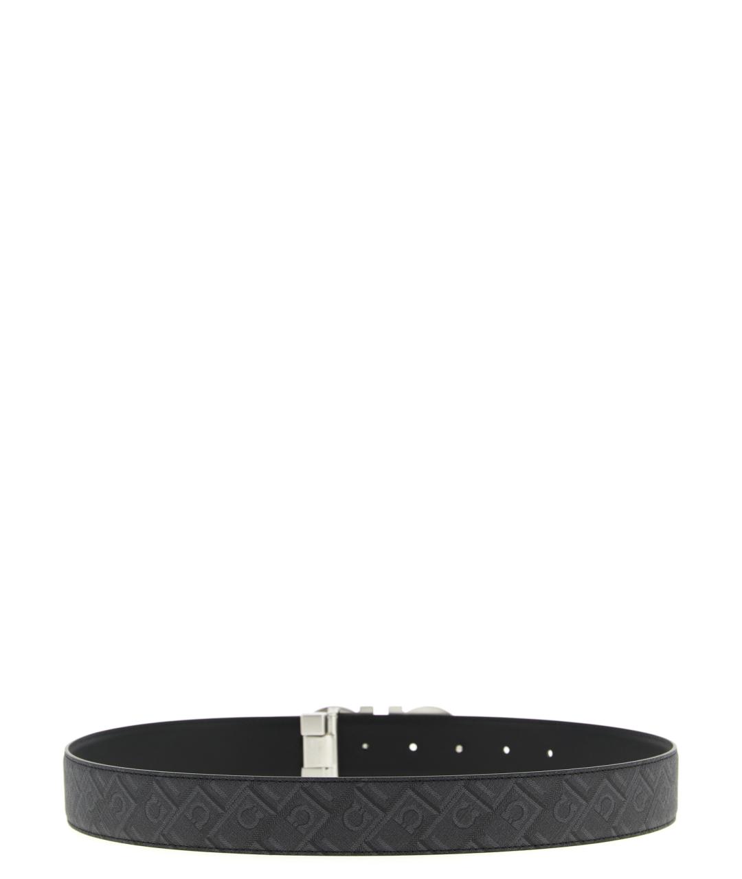 FERRAGAMO Черный кожаный ремень, фото 3