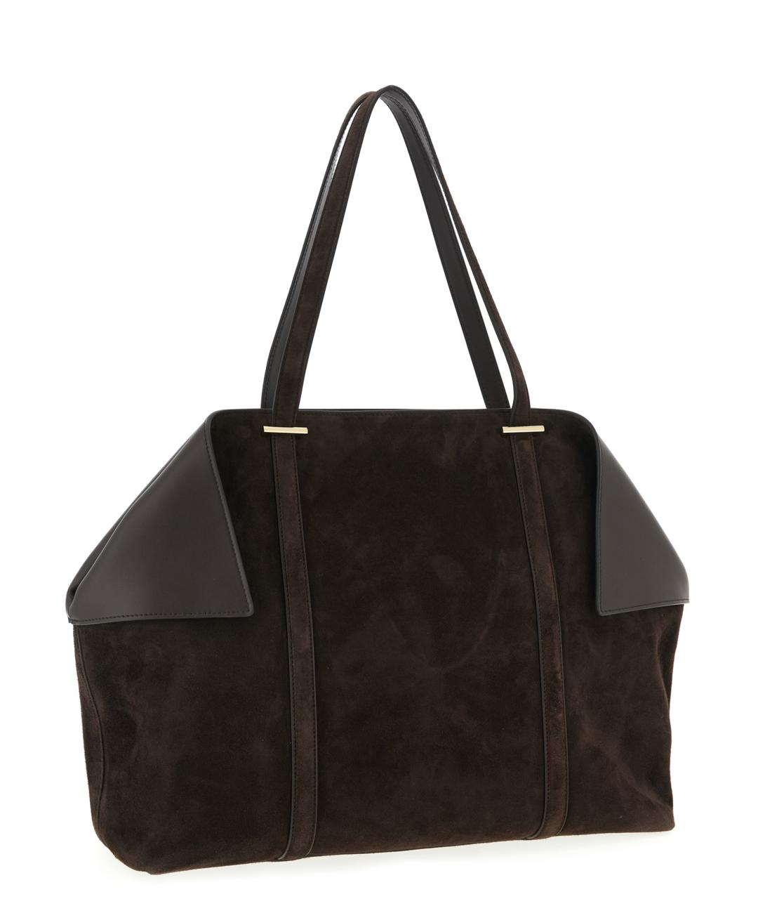 FERRAGAMO Коричневая замшевая сумка через плечо, фото 2