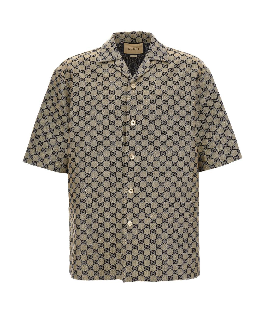 GUCCI Мульти льняная кэжуал рубашка, фото 1