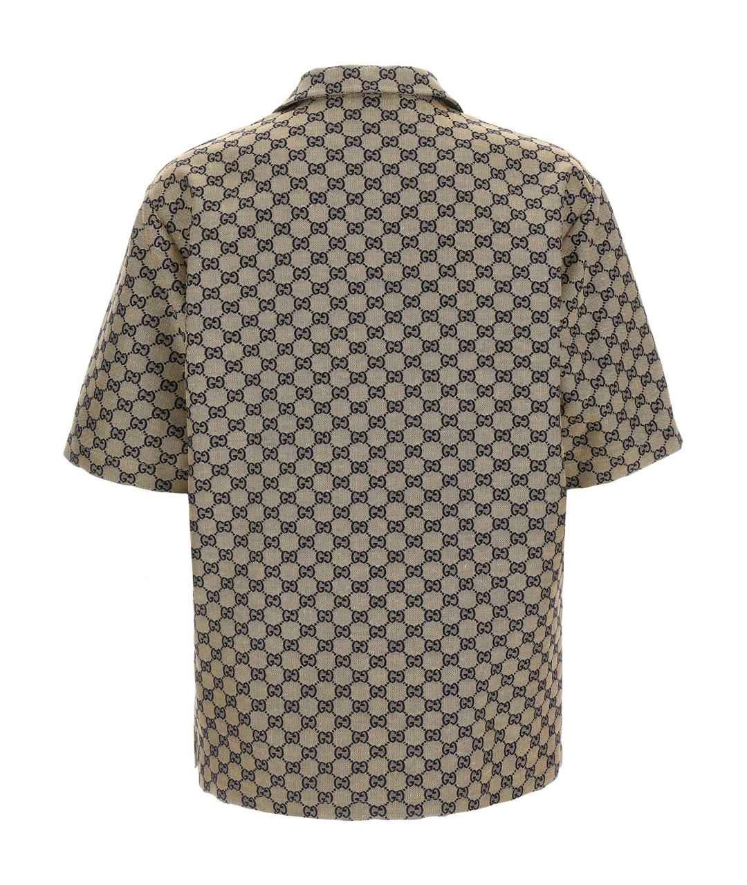 GUCCI Мульти льняная кэжуал рубашка, фото 2