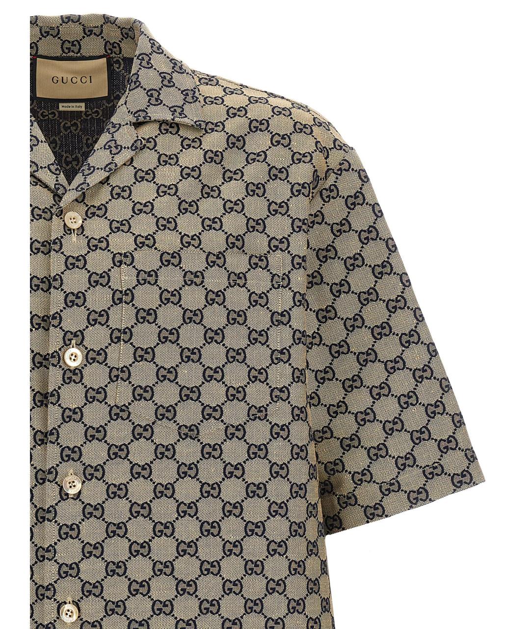 GUCCI Мульти льняная кэжуал рубашка, фото 3