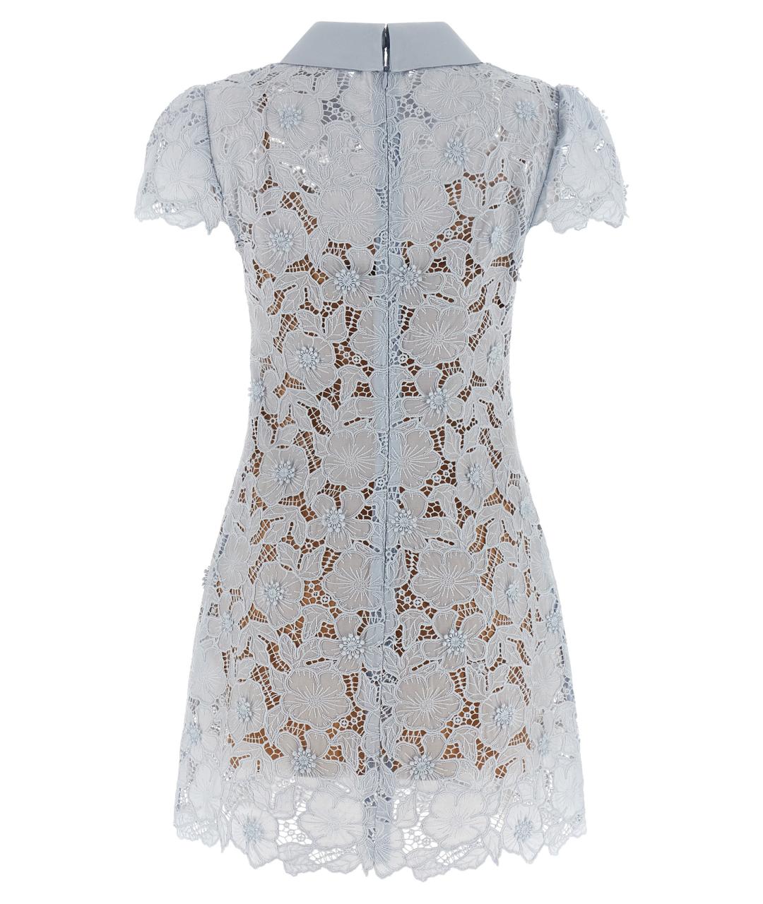 SELF-PORTRAIT Голубое полиэстеровое повседневное платье, фото 2