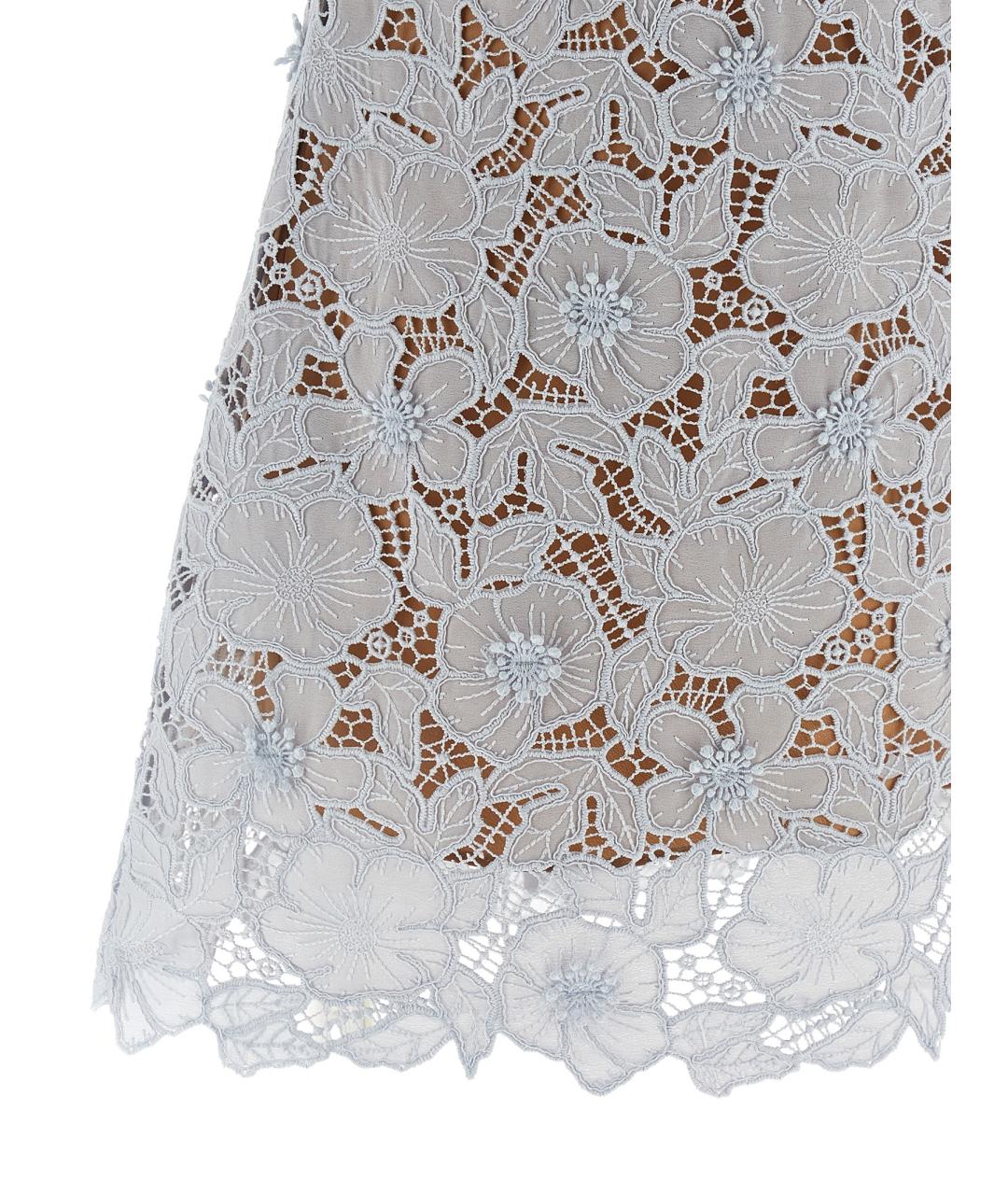 SELF-PORTRAIT Голубое полиэстеровое повседневное платье, фото 4