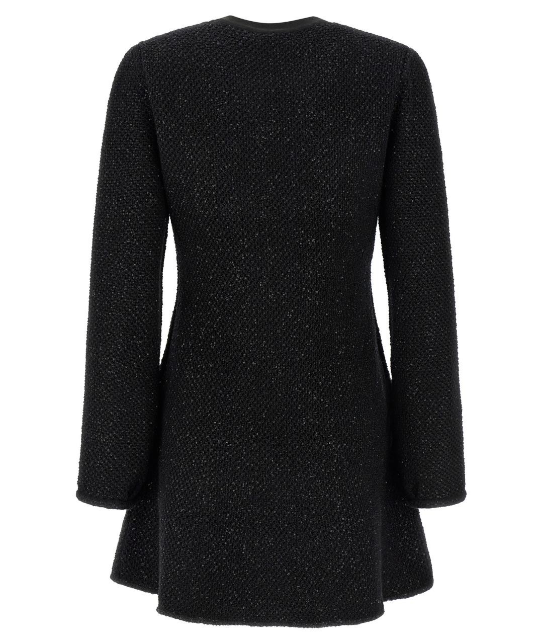 SELF-PORTRAIT Черное хлопковое повседневное платье, фото 2