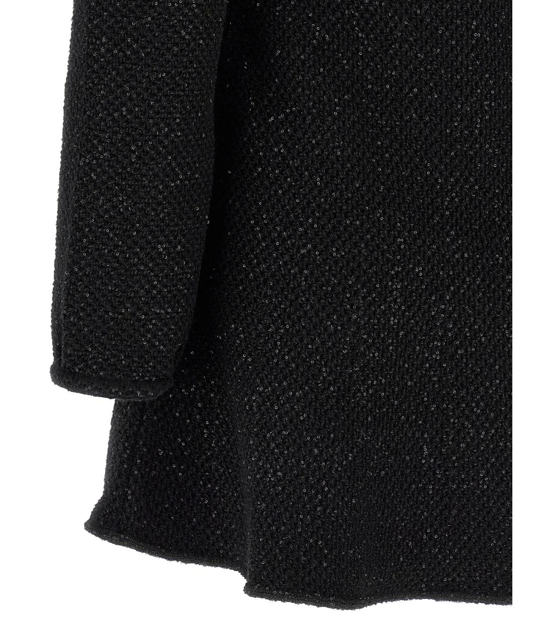 SELF-PORTRAIT Черное хлопковое повседневное платье, фото 4