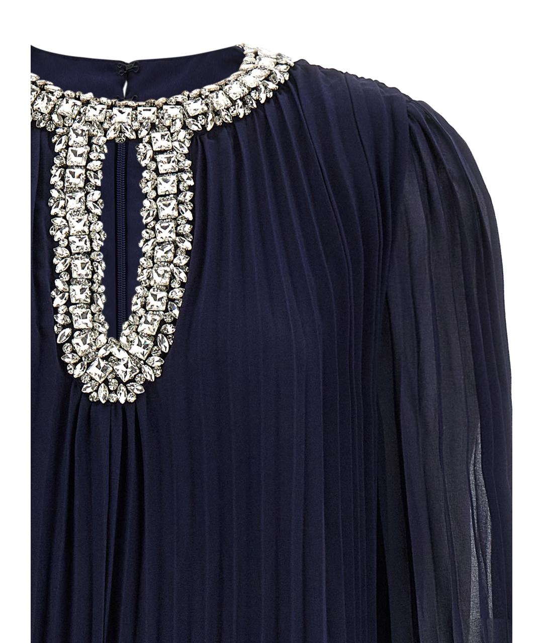 SELF-PORTRAIT Синее полиэстеровое вечернее платье, фото 3