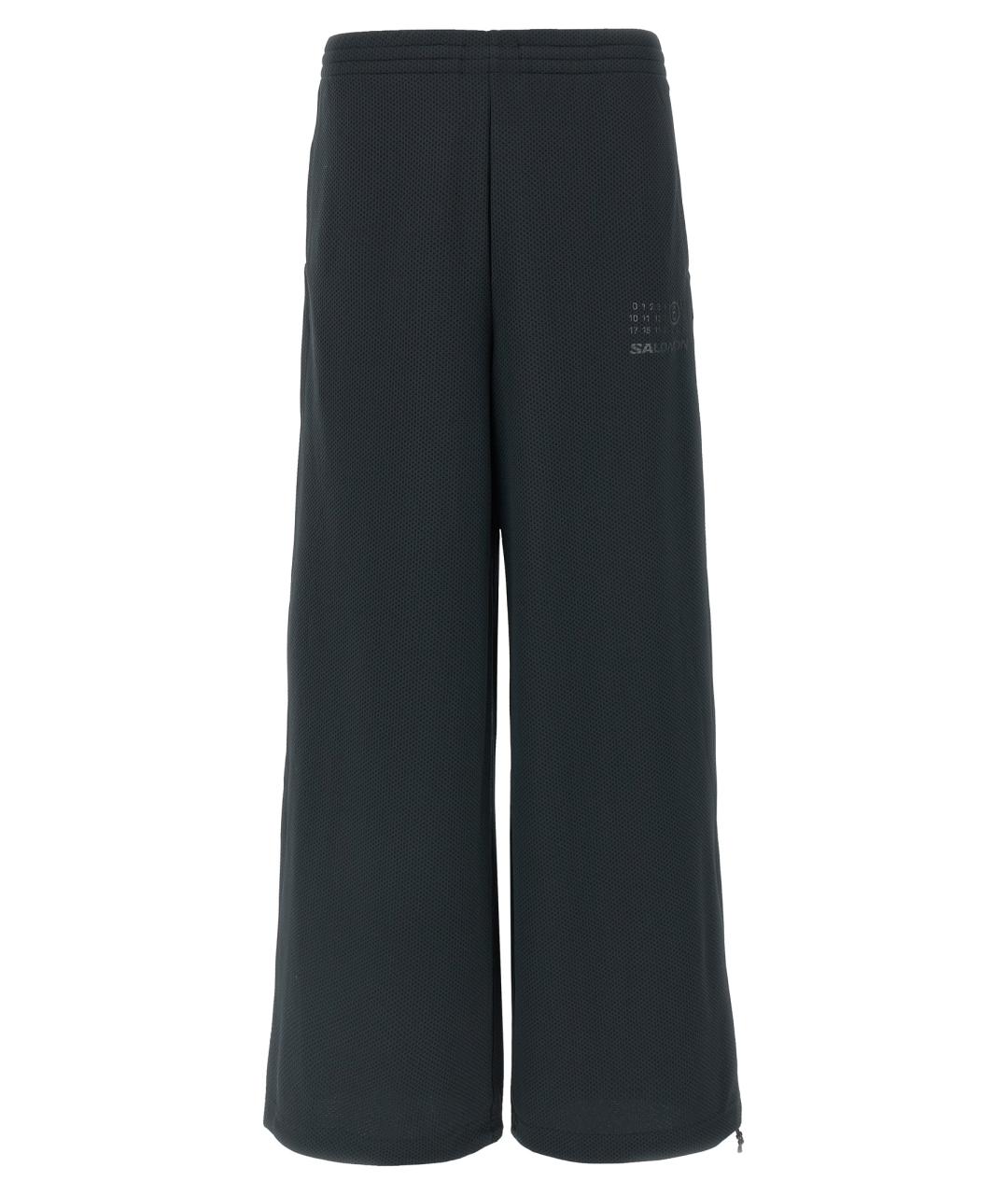 MM6 MAISON MARGIELA Черные полиэстеровые повседневные брюки, фото 1