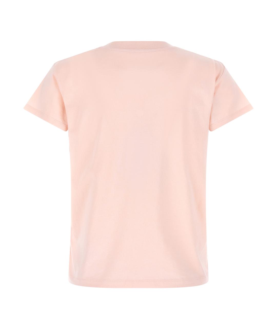 MM6 MAISON MARGIELA Розовая хлопковая футболка, фото 2