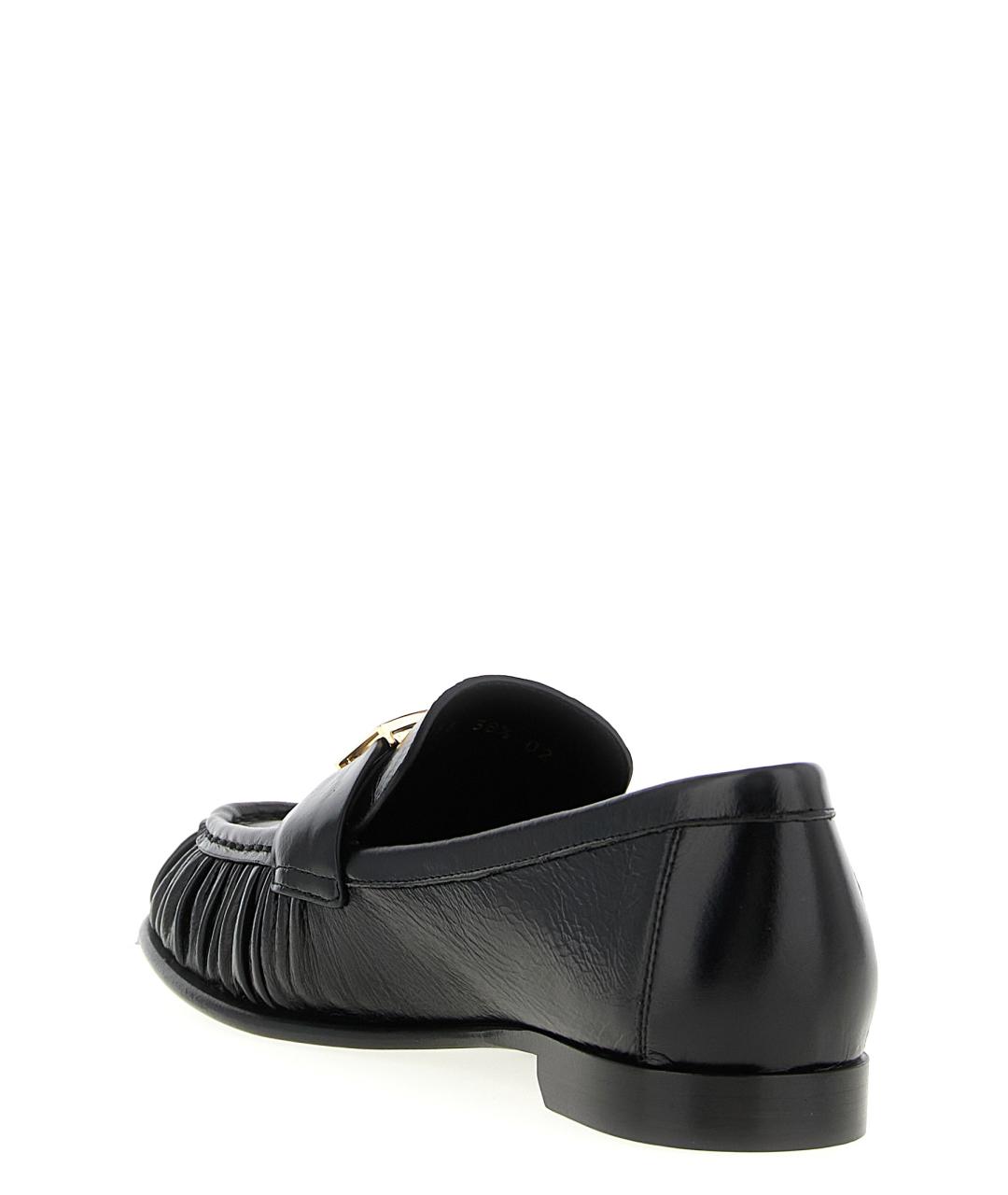 FENDI Черные кожаные лоферы, фото 3