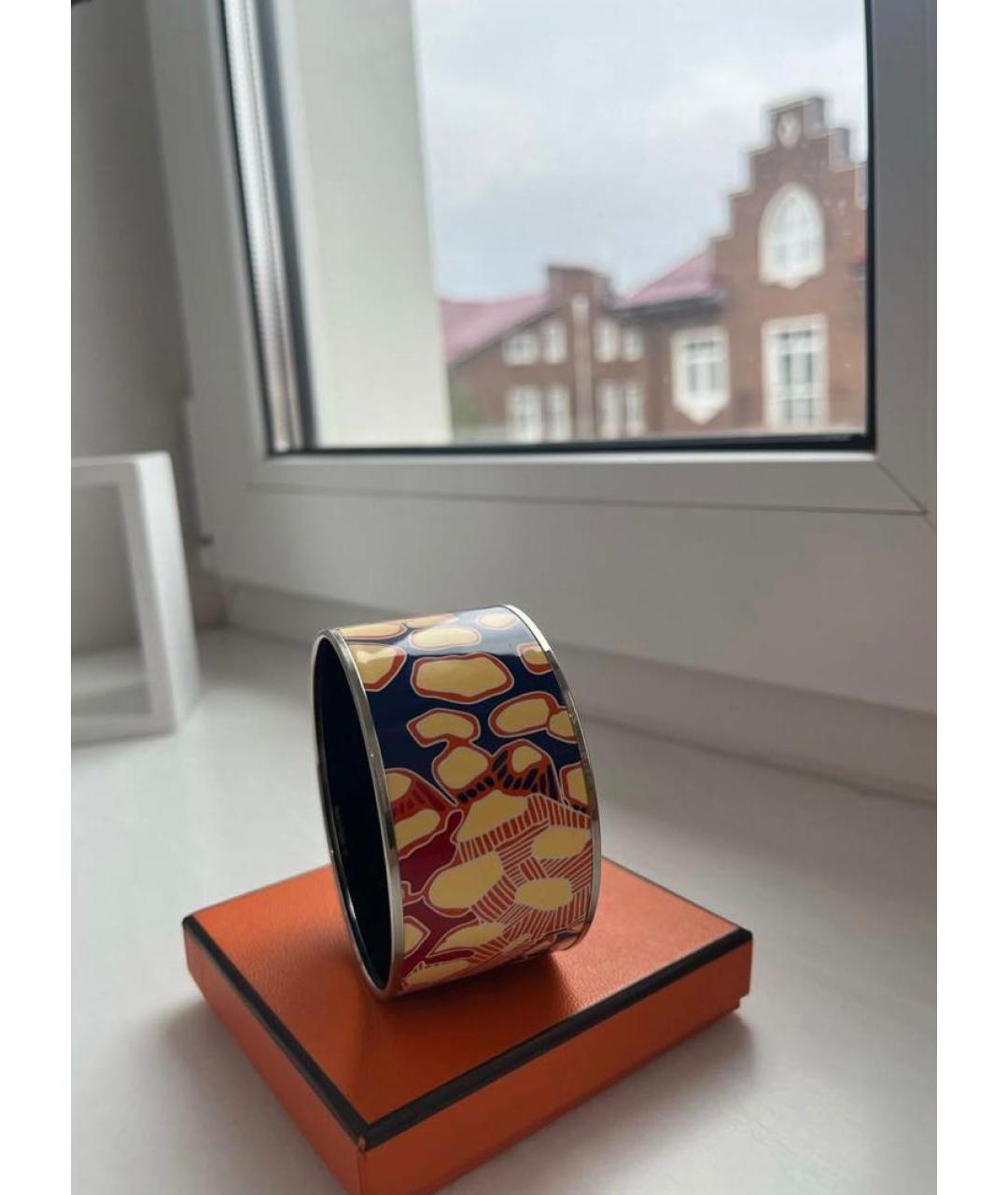 HERMES Темно-синий металлический браслет, фото 3