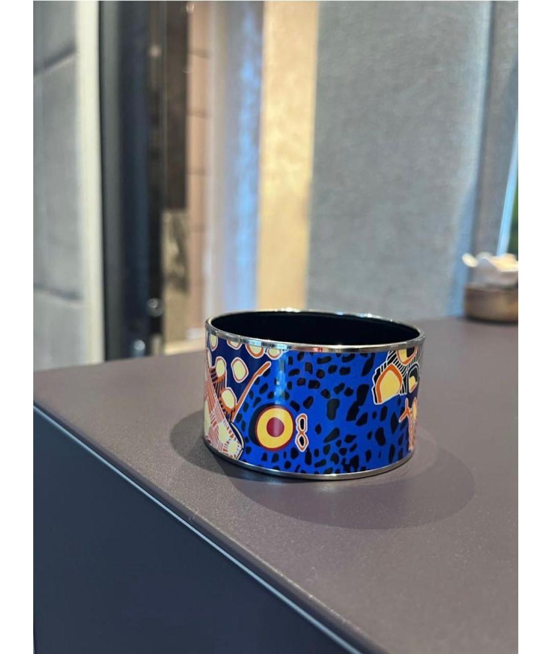 HERMES Темно-синий металлический браслет, фото 5