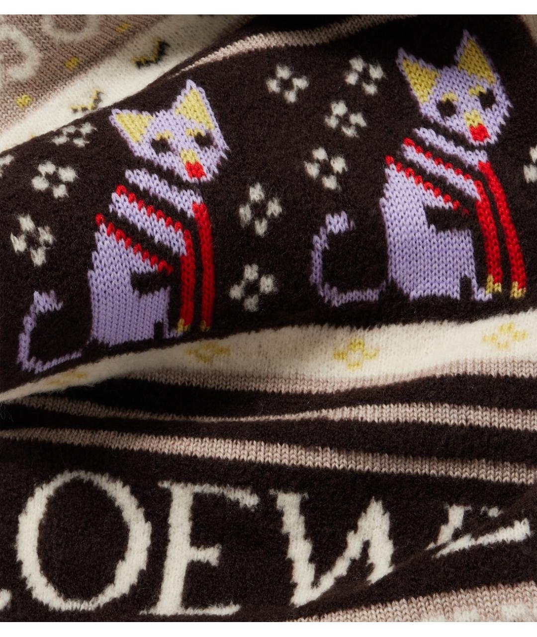 LOEWE Мульти шерстяной шарф, фото 3