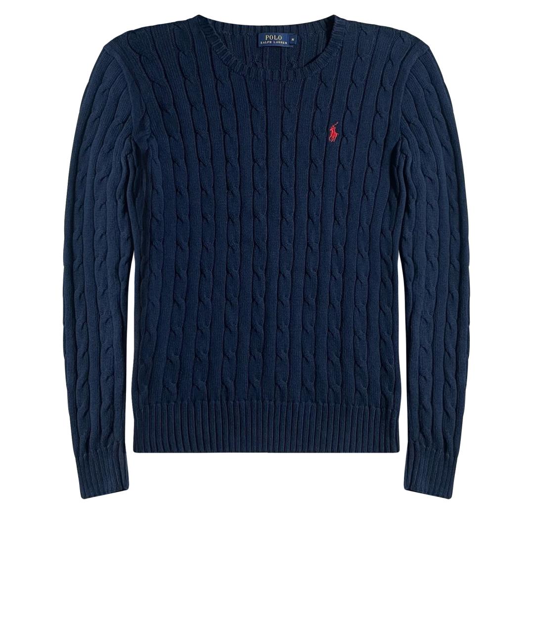 POLO RALPH LAUREN Темно-синий хлопковый джемпер / свитер, фото 1