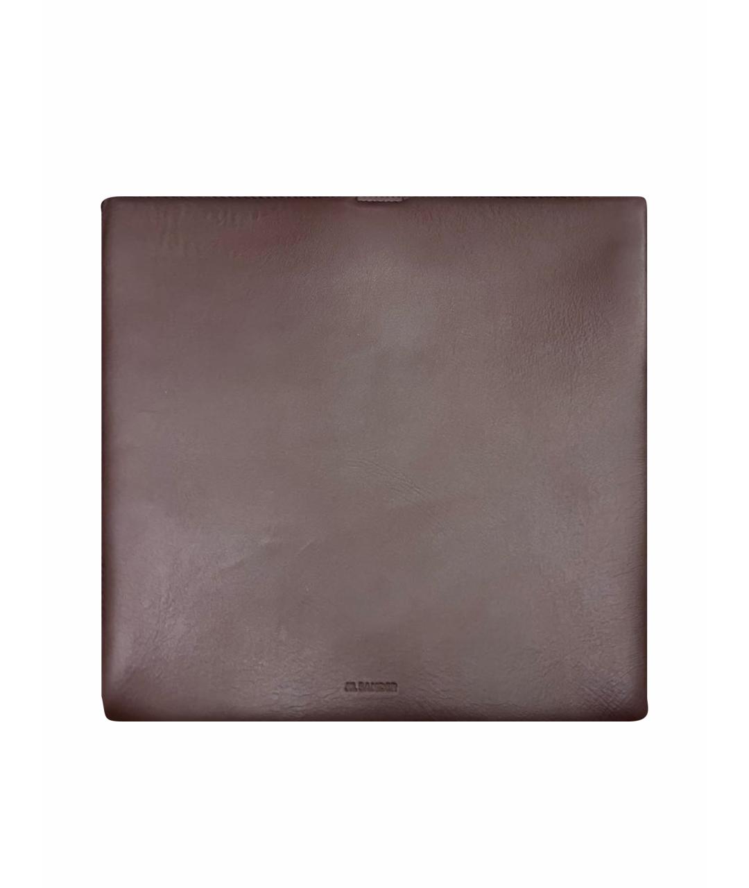 JIL SANDER Бордовая кожаная сумка через плечо, фото 1