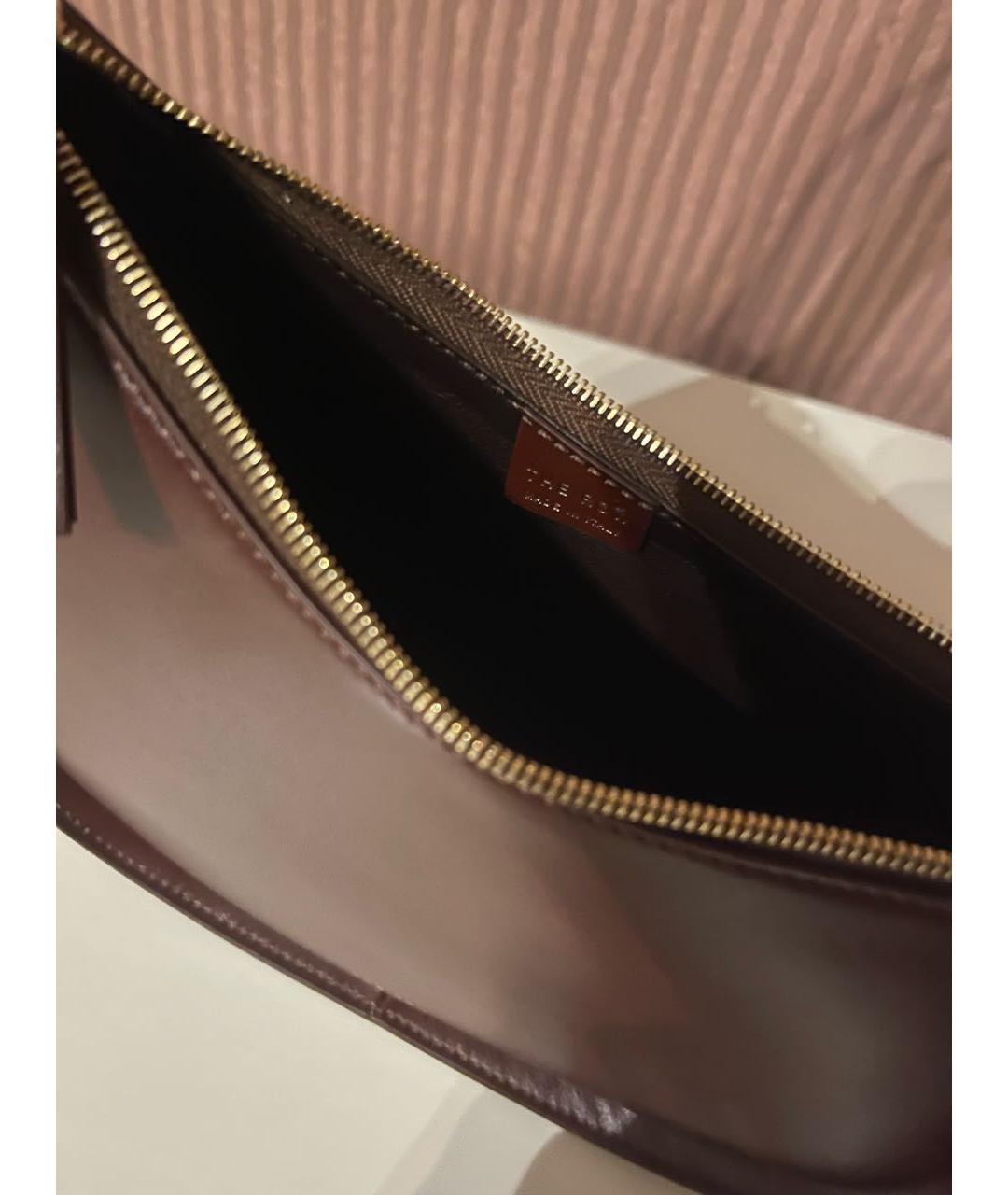 THE ROW Коричневая кожаная сумка с короткими ручками, фото 3