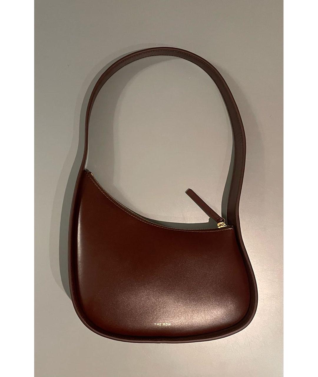 THE ROW Коричневая кожаная сумка с короткими ручками, фото 8