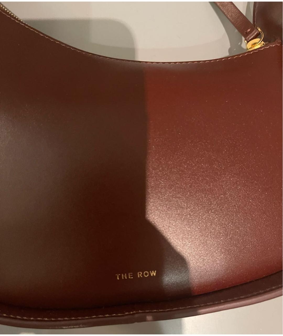 THE ROW Коричневая кожаная сумка с короткими ручками, фото 4