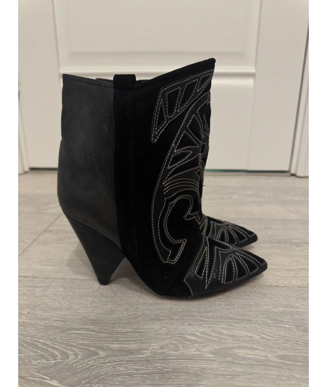 ISABEL MARANT Черные замшевые полусапоги, фото 8