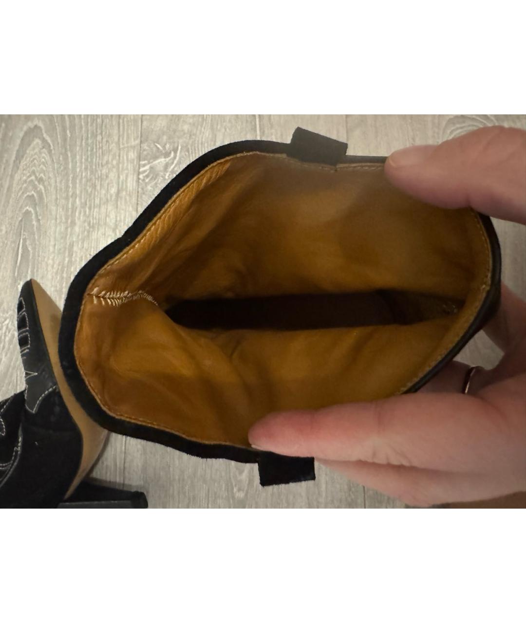 ISABEL MARANT Черные замшевые полусапоги, фото 3