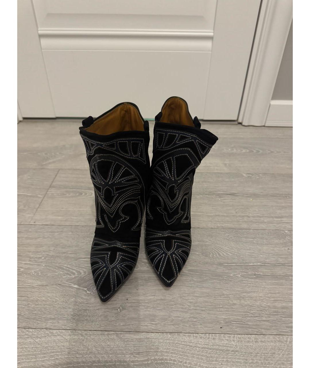 ISABEL MARANT Черные замшевые полусапоги, фото 2