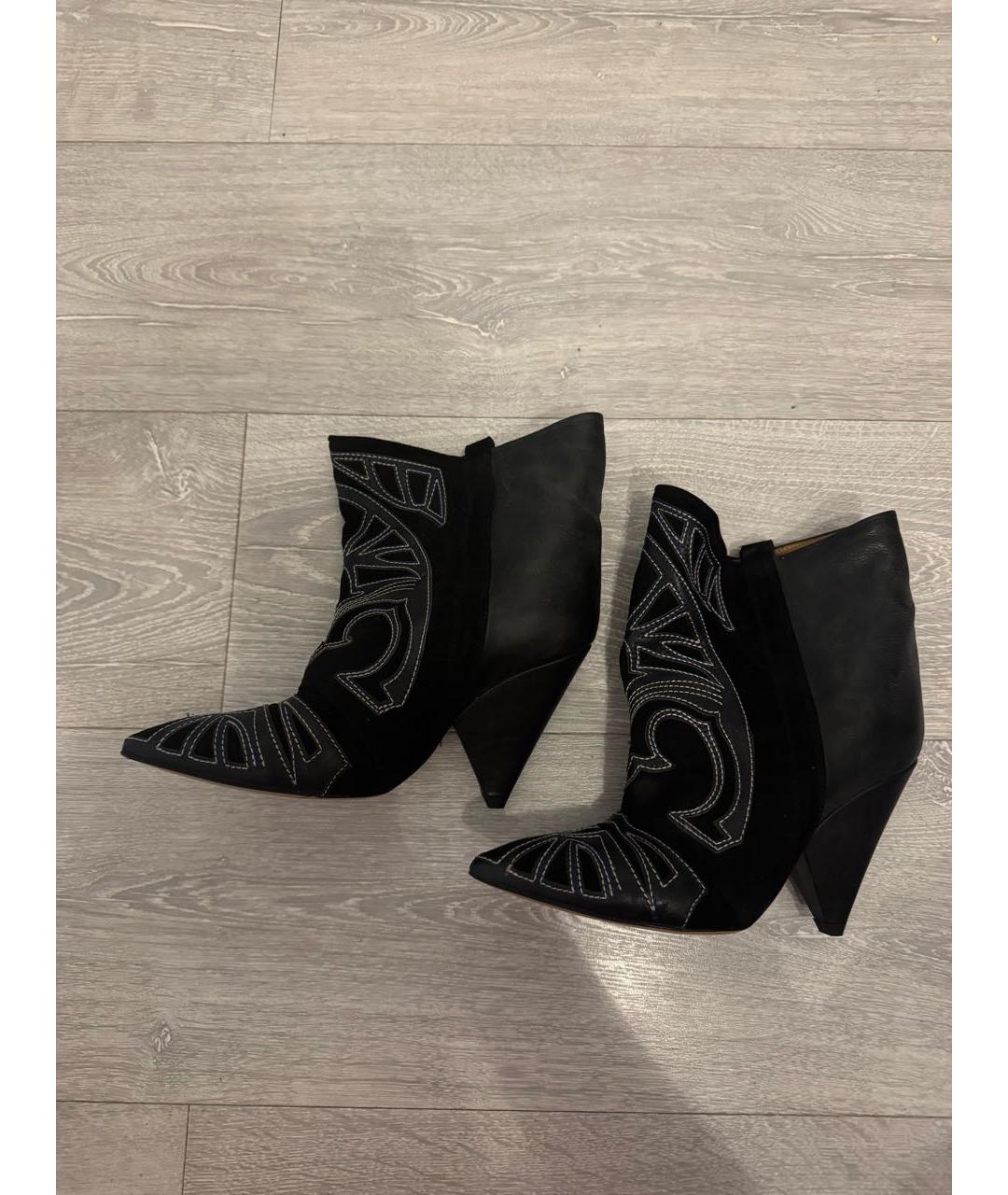 ISABEL MARANT Черные замшевые полусапоги, фото 7