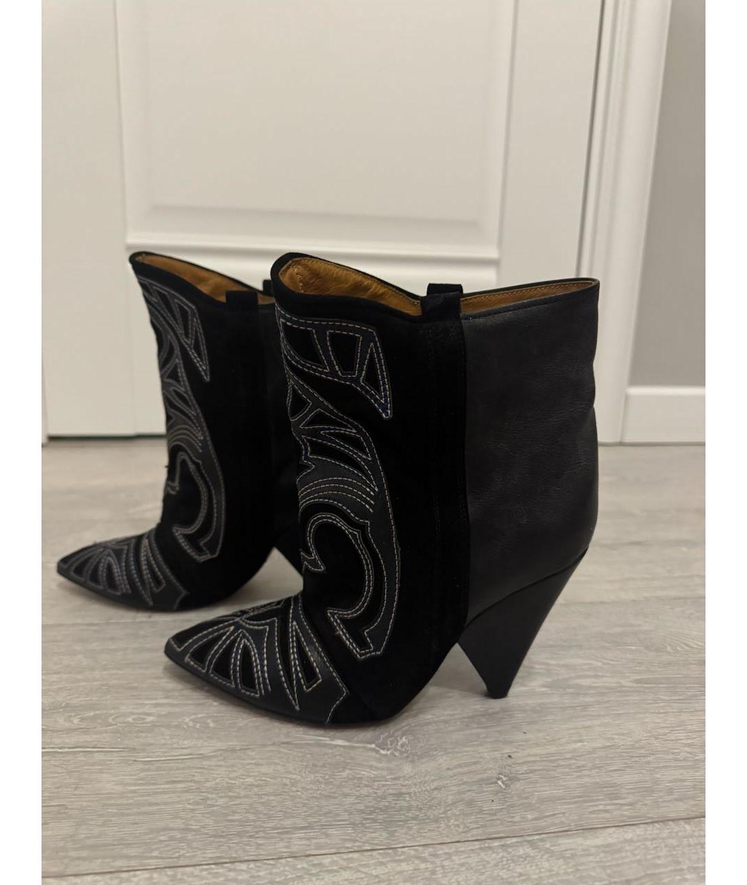 ISABEL MARANT Черные замшевые полусапоги, фото 6