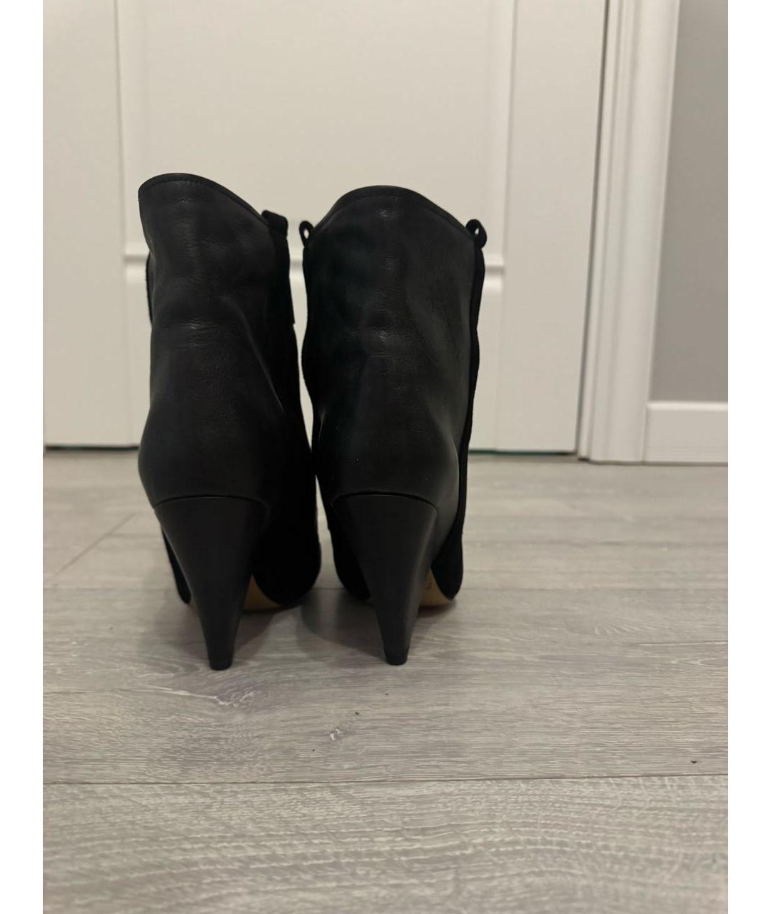 ISABEL MARANT Черные замшевые полусапоги, фото 4