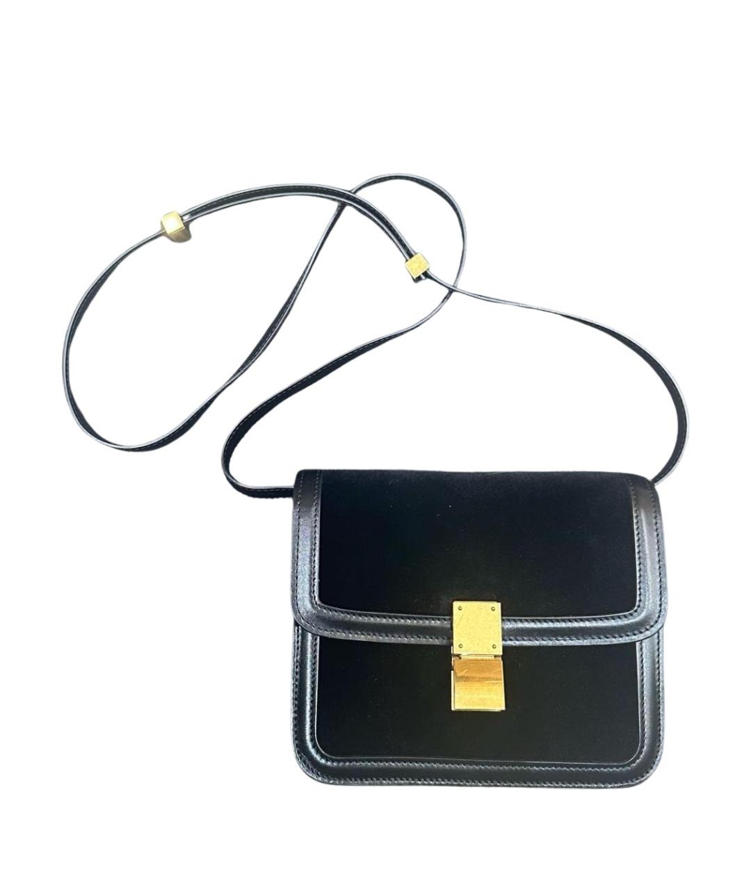 CELINE Черная замшевая сумка через плечо, фото 1