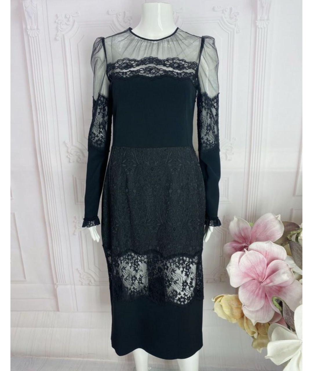 DOLCE&GABBANA Черное полиамидовое вечернее платье, фото 6