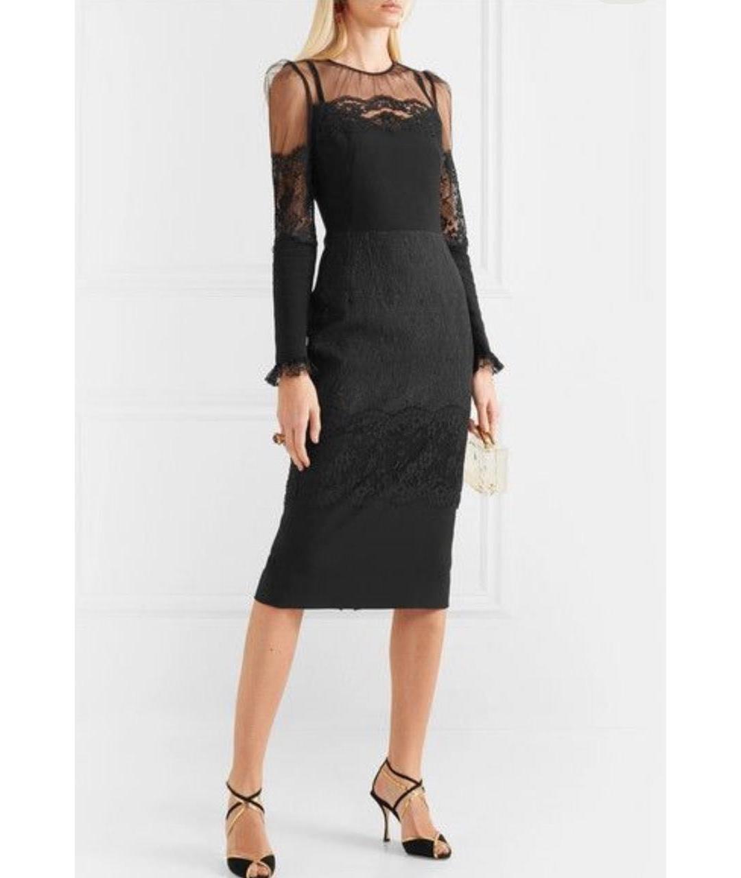 DOLCE&GABBANA Черное полиамидовое вечернее платье, фото 8