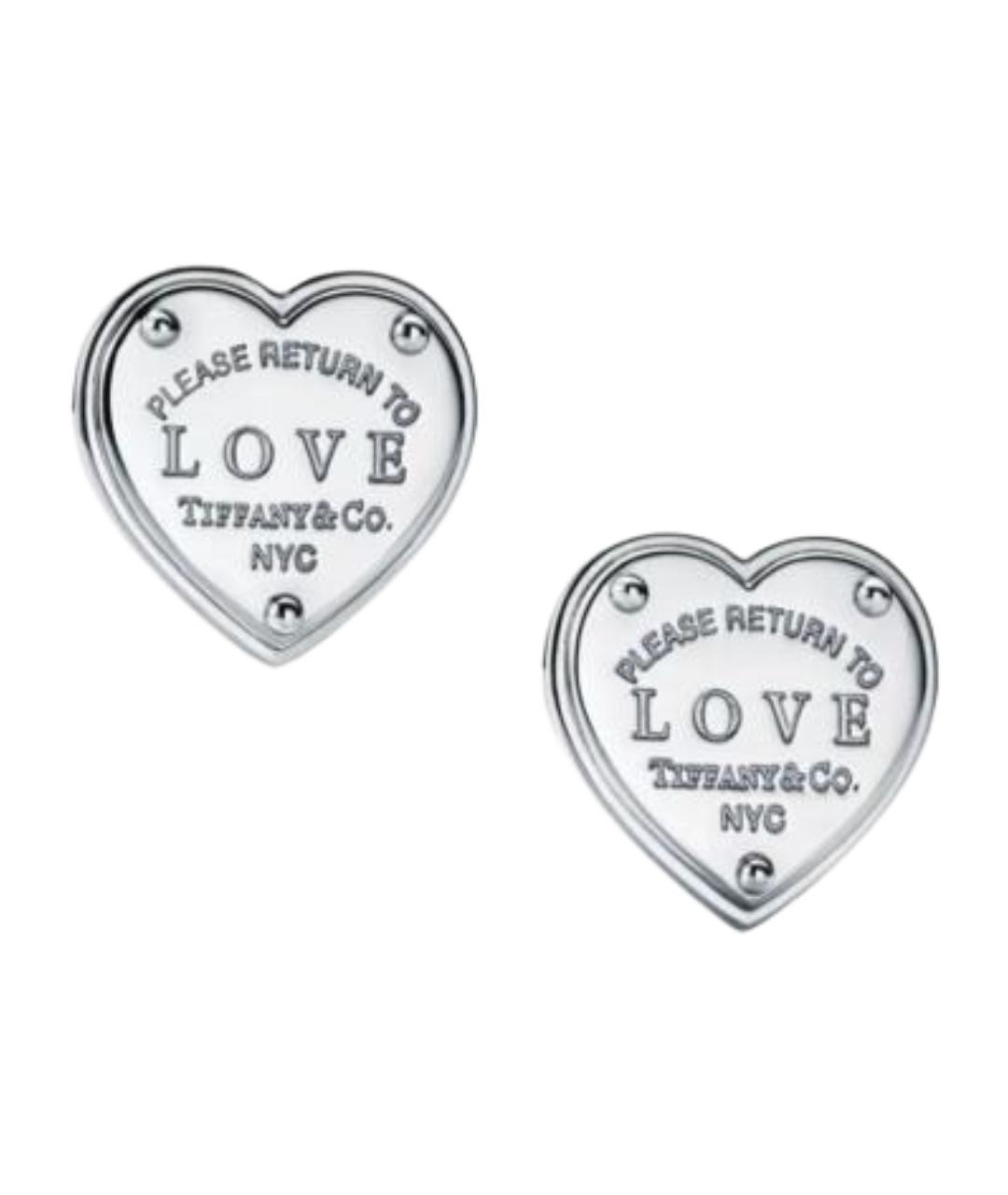 TIFFANY&CO Белые серебряные серьги, фото 1